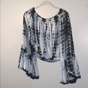 Off the Shoulder Tie Die Top